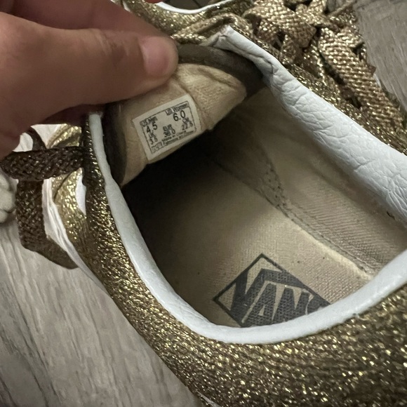 SPARKLY gold glitter vans - Picture 5 of 8